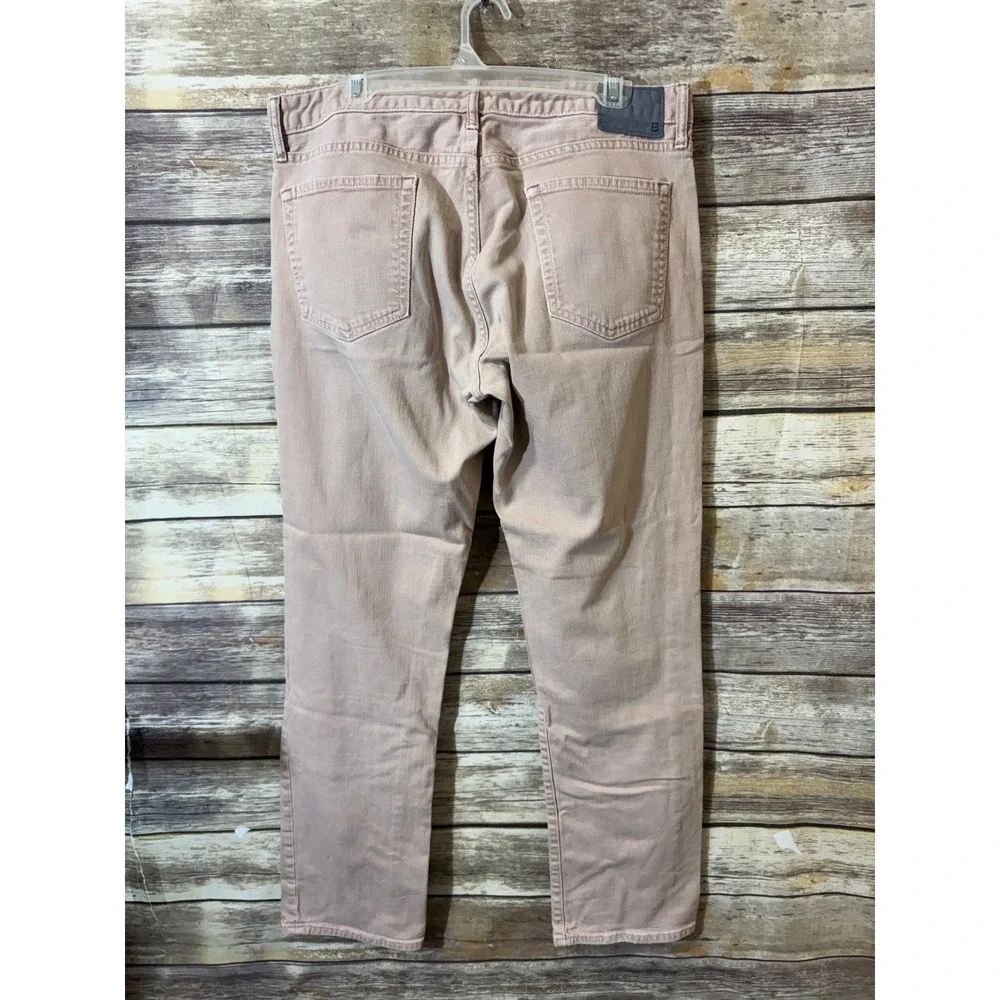 Bonobos Jeans Mens Straight Leg Tan Khaki 5-Pocket Stretch Size 35 x 33